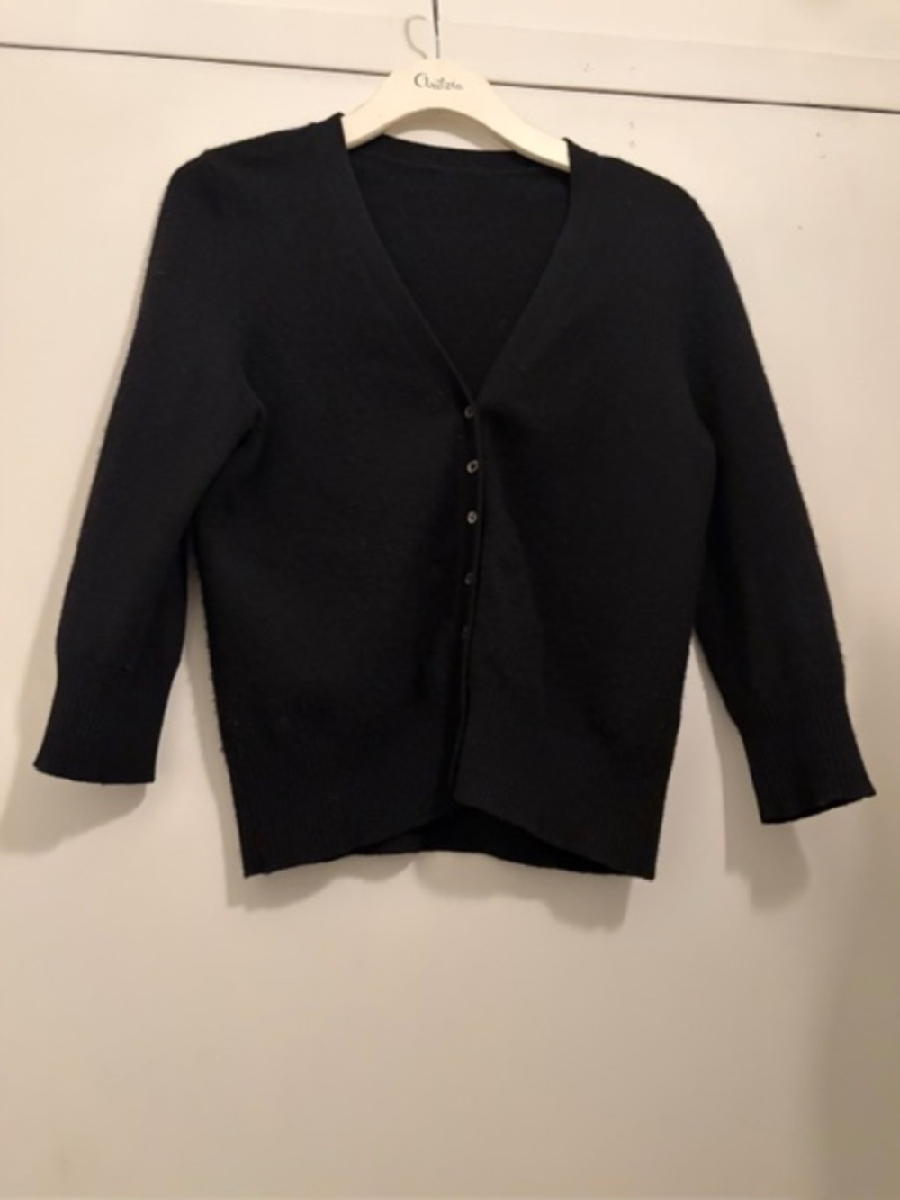 Cashmere Black Lightweight Cardigan